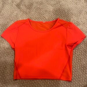 Aerie Goals Mesh Cropped T Shirt